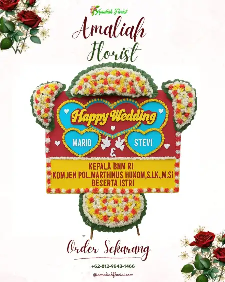 Papan Bunga Pernikahan Sidorejo